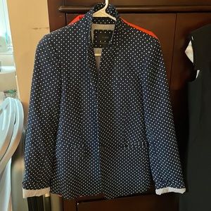Polka Dot Linen Regent Blazer